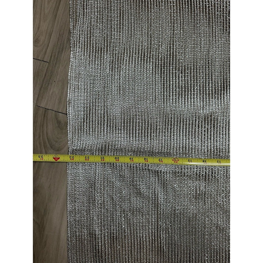 metallic silver scarf shawl 75x23 - Picture 2 of 4